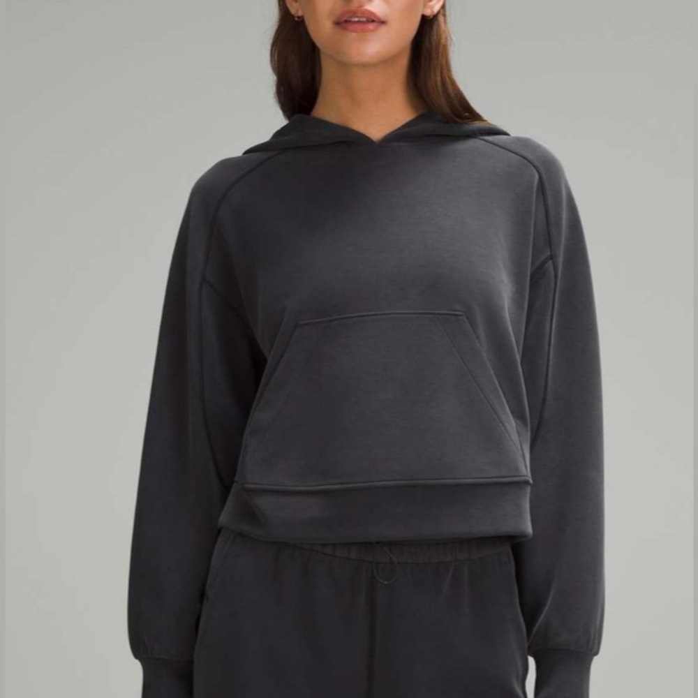 lululemon athletica Dark Charcoal Cropped Pullover Hoodie